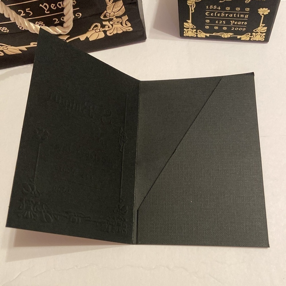Bulgari Shopping Bag, Box, Receipt Holder, Black and Gold - Picture 2 of 5